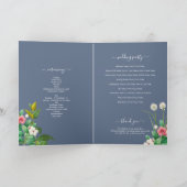 Periwinkle Dusty Blue Wedding Order of Service Programma (Binnen)