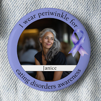 Periwinkle Eating Disorder Awareness Photo Ronde Button 5,7 Cm