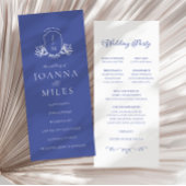 Periwinkle Elegante Kalligrafie Monogram Crest