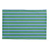 Periwinkle en Green Stripe Standard Pillow Hoesje Kussensloop (Achterkant)