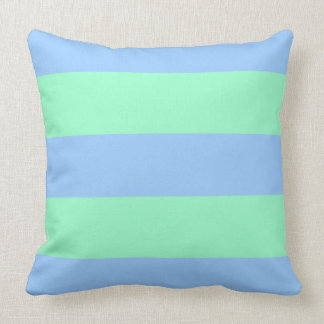 Periwinkle en Mint Green Stripes Kussen