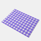 Periwinkle en witte gingham deurmat (Schuin)