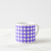 Periwinkle en witte gingham espresso kop (Voorkant rechts)
