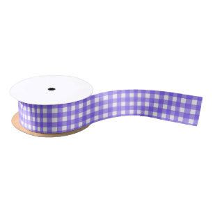 Periwinkle en witte gingham lint