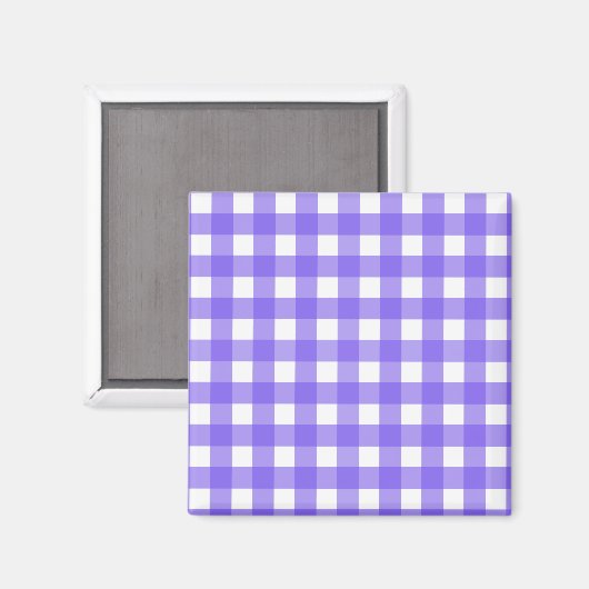 Periwinkle en witte gingham magneet (Voorkant / Achterkant)