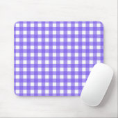 Periwinkle en witte gingham muismat (Met muis)