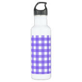 Periwinkle en witte gingham waterfles  (Voorkant)