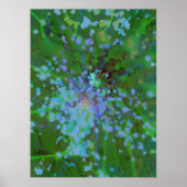 Periwinkle Explosion Holographic Abstract Art Poster (Voorkant)
