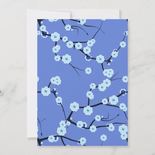 Périwinkle Faire-part de mariage chrétien bleu (Dos)