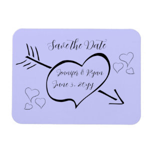 Periwinkle Fancy Calligrafie Hartelijk sparen de D Magneet