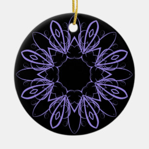 Periwinkle fancy mandala keramisch ornament