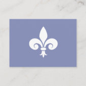 Periwinkle Fleur de Lis Mariage Cartes de Place (Dos)