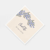 Periwinkle Floral Blooms Moderne aangepaste naam Servet (Hoek)