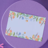 Periwinkle floral etiket