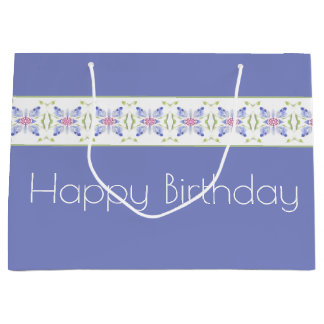 Periwinkle Floral Modern Groot Cadeauzakje