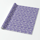  Periwinkle Floral Pattern Cadeaupapier (Uitgerold)