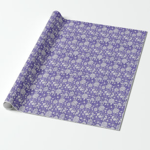  Periwinkle Floral Pattern Cadeaupapier