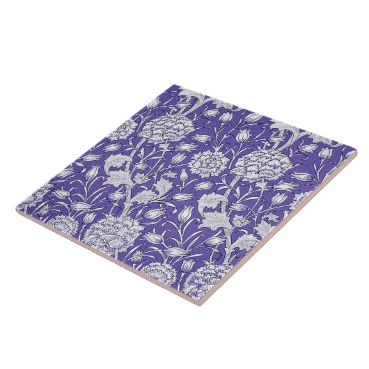 Periwinkle Floral Pattern Tegeltje (Zijkant)