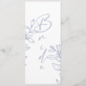 Periwinkle Flower Eenvoudige gereserveerde zitplaa Menu (Voorkant)