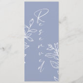 Periwinkle Flower Eenvoudige gereserveerde zitplaa Menu (Achterkant)