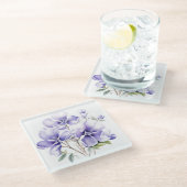 Periwinkle Flowers: "My Kitchen" Coaster Glazen Onderzetter (Schuin)
