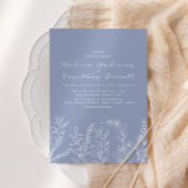 Periwinkle Flowers Rozen bruiloft uitnodiging