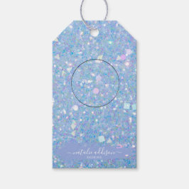 Periwinkle Glitter Gift Labels | LOGO LABELS Cadeaulabel