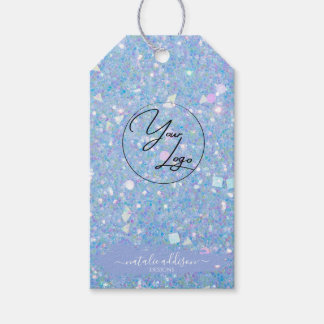 Periwinkle Glitter Gift Labels | LOGO LABELS Cadeaulabel