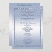 Periwinkle Glitter & Silver Wedding Rings Programma (Voorkant / Achterkant)