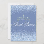  Periwinkle Glitter, zoete 16 uitnodigingen (Achterkant)