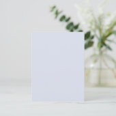 Periwinkle Grey Zacht Bord Wit Pastel Effen Kleur Briefkaart (Staand voorkant)