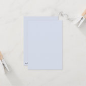 Periwinkle Grey Zacht Bord Wit Pastel Effen Kleur Kaart (Voorkant / Achterkant in situ)