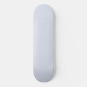 Periwinkle Grey Zacht Bord Wit Pastel Effen Kleur Skateboard (Voorkant)