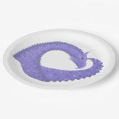 Periwinkle hartdraak op wit papieren bordje (Gekanteld)