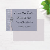 Périwinkle Hearts Enregistrer la carte de date (Bureau)