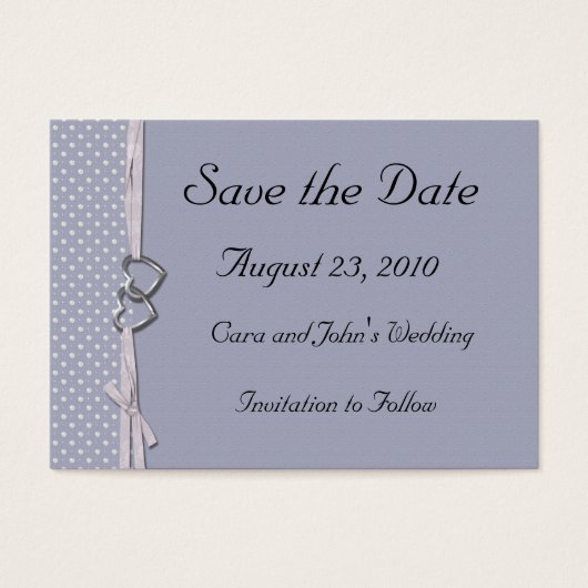 Périwinkle Hearts Enregistrer la carte de date (Devant)