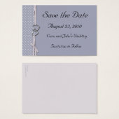 Periwinkle Hearts Sla de Date Kaart op (Voorkant /achterkant)