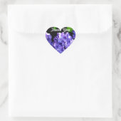 Periwinkle hydrangeas paars bloemen bedankt hart sticker (Tas)