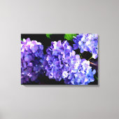 Periwinkle hydrangeas paarse blauwe bloem canvas afdruk (Voorkant)