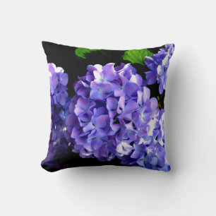 Periwinkle hydrangeas paarse blauwe bloem kussen