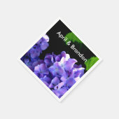 Periwinkle hydrangeas paarse blauwe bloem servet (Hoek)