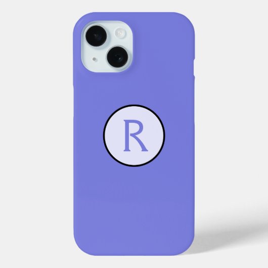 Periwinkle Initiaal Case-Mate iPhone Case (Achterkant)