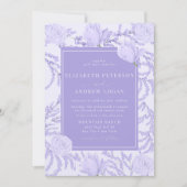 Périwinkle | Invitations de mariage de fleurs (Devant)