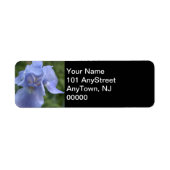 Periwinkle Iris Floral Wedding  Etiket (Voorkant)