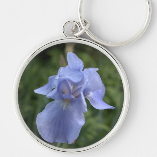 Periwinkle Iris Flower Sleutelhanger (Voorkant)
