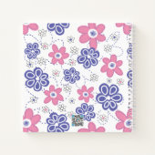 Périwinkle Lavender, Pink Retro Flowers Journal (Dos)