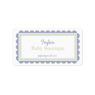 Périwinkle & Lime Frilly Borders Étiquettes d'entr