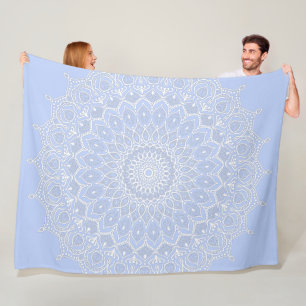 Periwinkle Mandala - Bora in Juniper Berry Fleece Deken