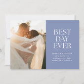 Périwinkle meilleur jour jamais Mariage Faire-part (Devant)