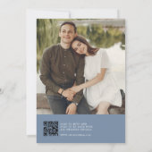 Périwinkle Nous faisons Mariage Photo Invitation (Dos)